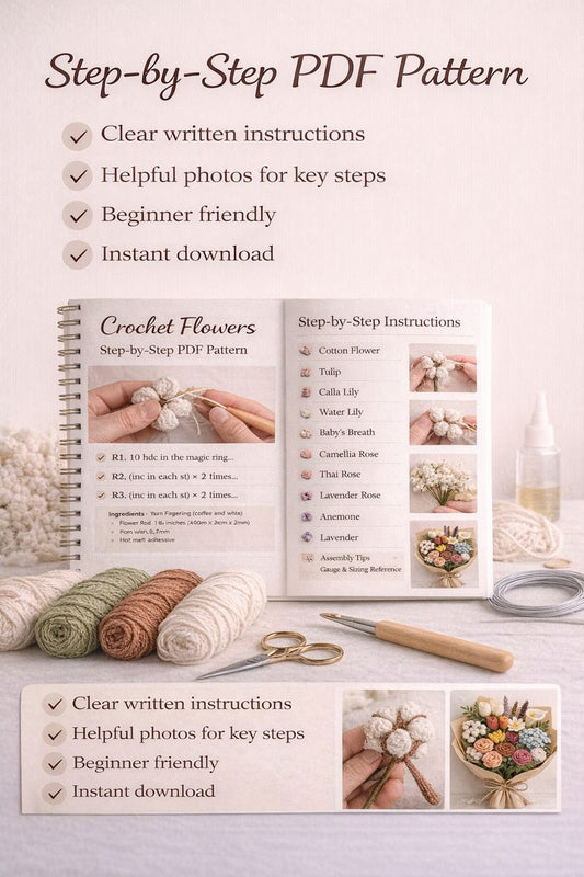 10+ Flowers Crochet Pattern Bundle