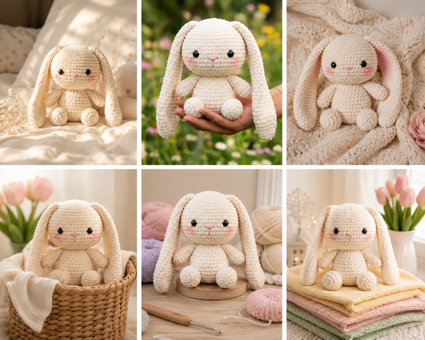 Mochi Bunny™ Crochet Pattern PDF + Strawberry Outfit | 2-in-1 Bundle