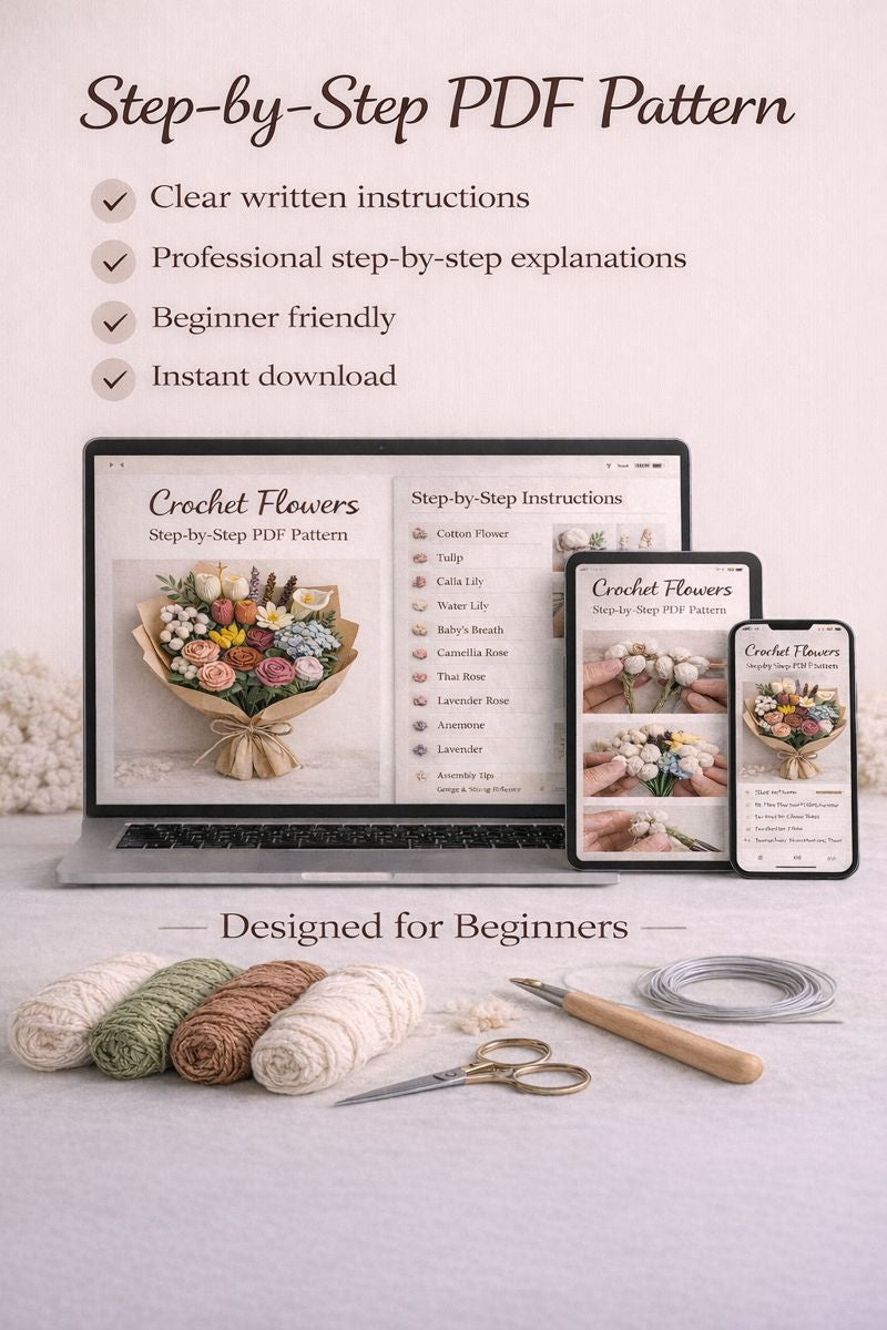 10+ Flowers Crochet Pattern Bundle